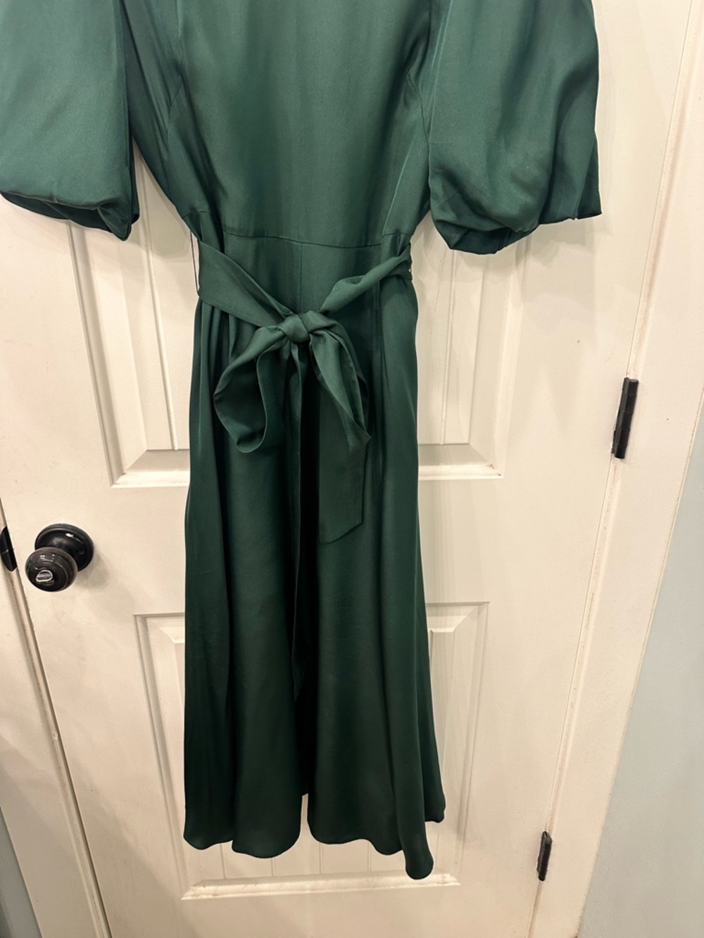 Kate Spade Matinee Silk Blend Dress 2 Emerald Green Midi Elegant Romantic Chic - Picture 3 of 8